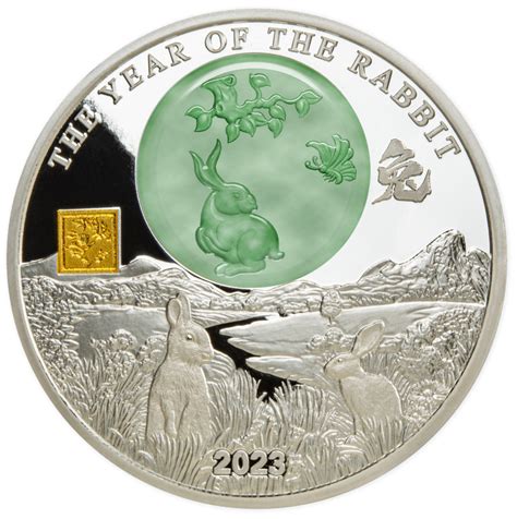 Rabbit Jade Chinese Lunar Year Oz Silver Coin Francs Burundi