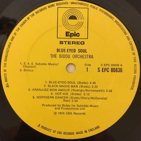 Yahooオークション Lp The Biddu Orchestra Blue Eyed Soul Epc