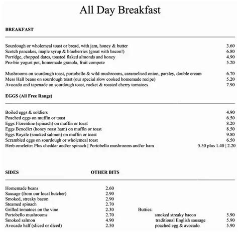 Tomtom Mess Hall Menu, Menu for Tomtom Mess Hall, Belgravia, London ...