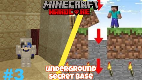 Minecraft Hardcore Series Episode 3 Underground Secret Base 1 21 Youtube