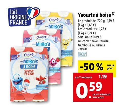 Promo Yaourts Boire Chez Lidl