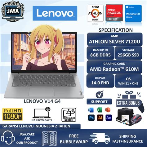 Jual Laptop Murah Lenovo V G Amd Athlon Silver U Gb Ddr Ram