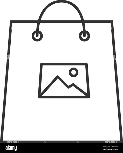 Printing On Shopping Bags Linear Icon Thin Line Illustration Contour