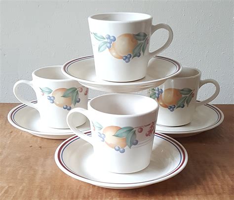 Vintage Corelle Abundance Dinnerware 25 Piece Set For 4 Etsy