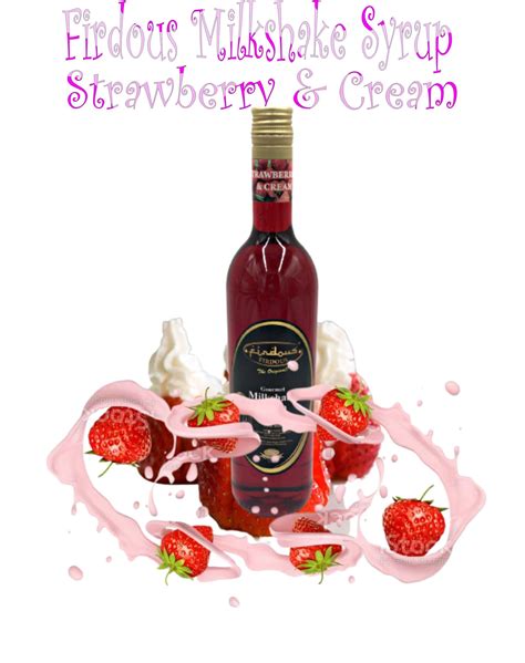 Firdous Strawberries And Cream Milkshake Syrup 750ml