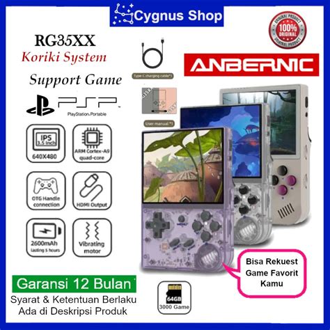 Jual Anbernic Rg35xx Portable Handheld Video Game Console Retro Psp