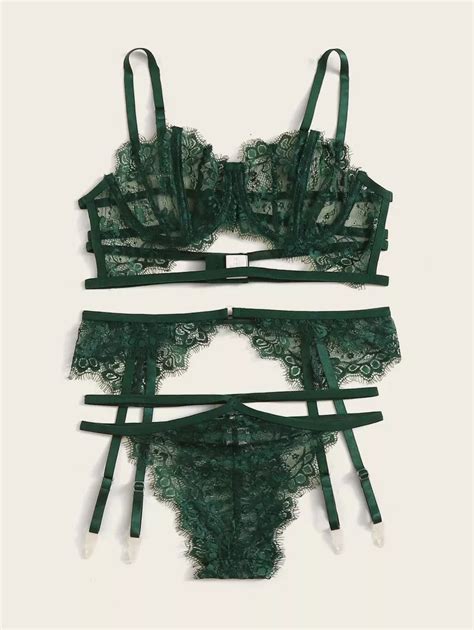 Floral Appliques Mesh Underwire Lingerie Set Artofit