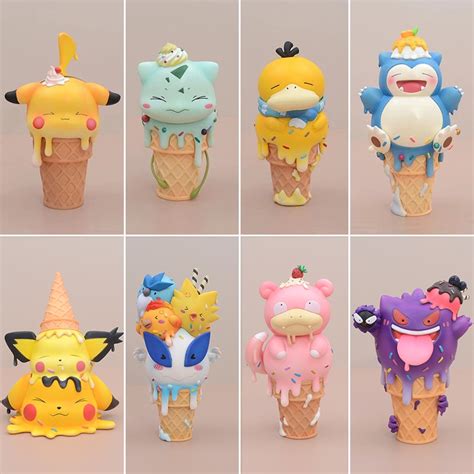 Pokemon Ice Cream Pikachu Gengar Psyduck Snorlax Bulbasaur