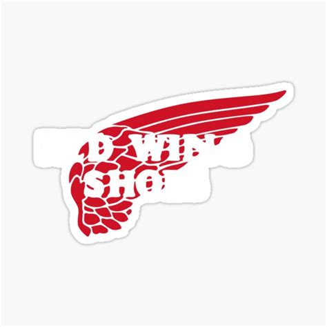 "classic red wing shoes logo" Sticker for Sale by oxyvictoria | Redbubble