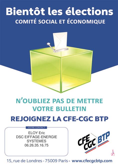 ÉLECTION 2023 EIFFAGE ÉNERGIE SYSTÈMES CFE CGC EIFFAGE