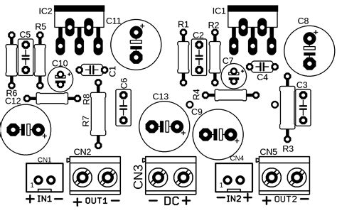 Circuito Amplificador Potência Estéreo CI TDA2003