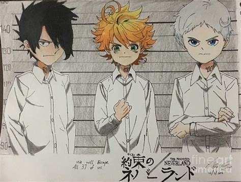 The Promised Neverland Drawing By Ali Eros Pixels