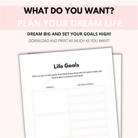 Goal Setting Planner 2023 Goal Planning Goal Setting Worksheet Bundle New Year Smart Goals