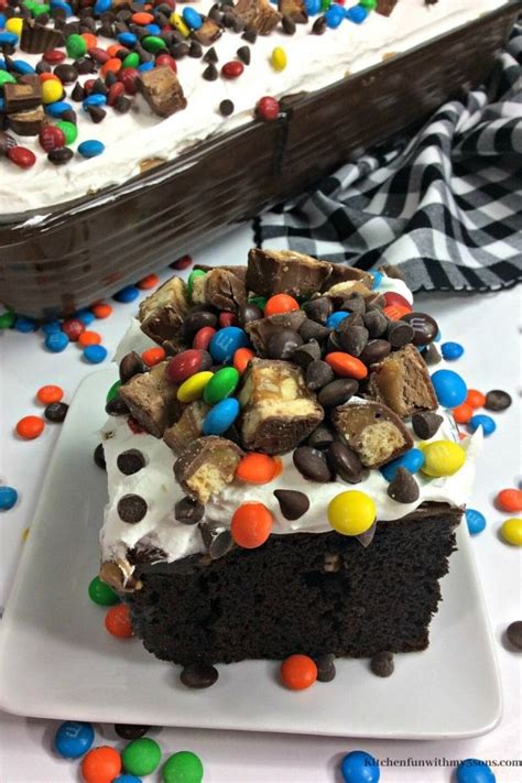 Crazy Candy Bar Poke Cake Kitchen Fun With My 3 Sons