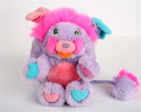 Popples Pretty Bit 8 Popple Small Size Vintage Purple Pink Plush Toy