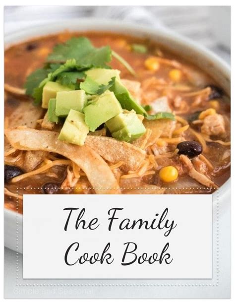 Family Cookbook: template for creating a digital cookbook - Simple and ...