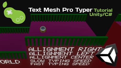 Text Mesh Pro Typer Unity C Tutorial Youtube