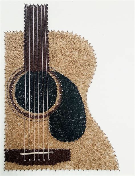 String Art Pattern The Guitar String Art Tutorial String Art Template