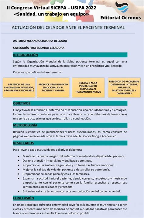 Actuaci N Del Celador Ante El Paciente Terminal V Congreso Virtual