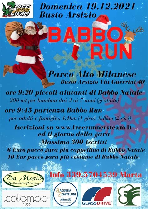 Busto Arsizio Va Babbo Run Free Runners Team Domenica Dicembre