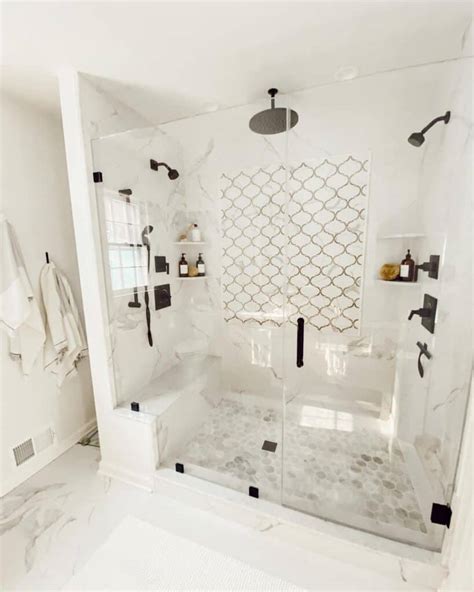 Marble Shower With Glass Shower Enclosure Soul Lane