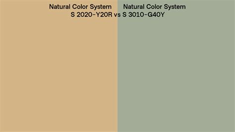 Natural Color System S 2020 Y20r Vs S 3010 G40y Side By Side Comparison