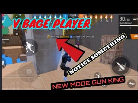 V Badge Player Un New Mode Gun King In Free Fire And New Mode In Free