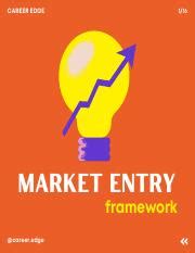 Consulting Market Entry Framework Pdf CAREER EDGE 1 16 MARKET ENTRY