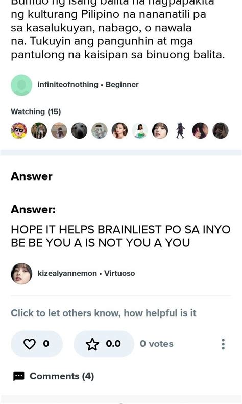 Paanswer Po Nito Plss Brain Liest Ko Maka Sagot Ng Tamang Sagot Nito