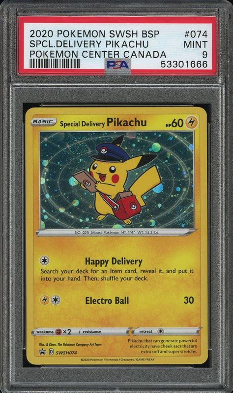 Pokemon Swsh Black Star Promo Special Delivery Pikachu Holo