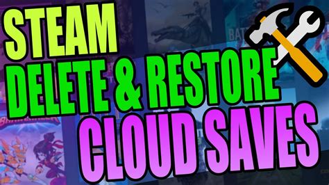 Steam Delete Game Saves Restore Cloud Saves Youtube