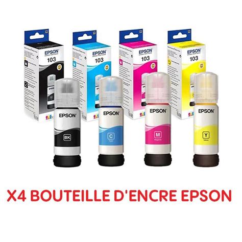 EPSON 4 Bouteille D Encre 103 EcoTank L3151 L3150 L3111 L3110