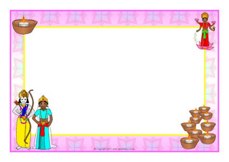 Diwali Themed A4 Page Borders Sb5801 Sparklebox