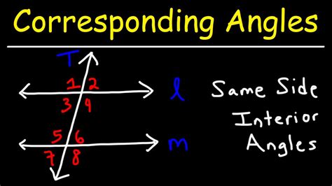 Corresponding Angles And Same Side Interior Angles Geometry Youtube