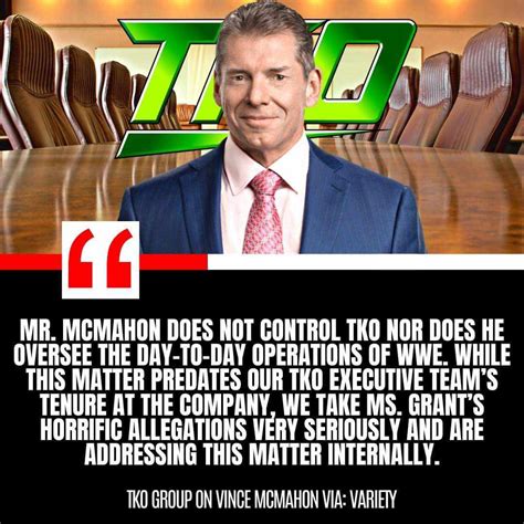 TKO response to Vince McMahon Allegations : r/Wrasslin