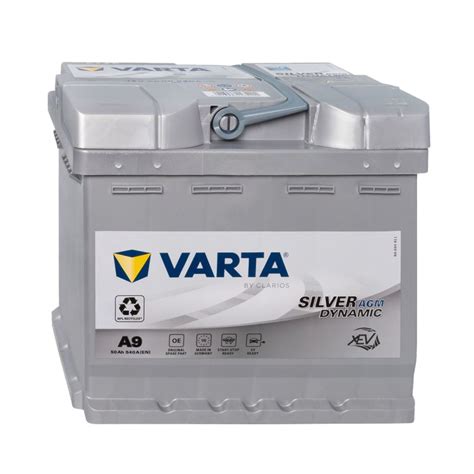 VARTA A9 Silver Dynamic AGM Autobatterie 12V 50Ah | Batterie24.de
