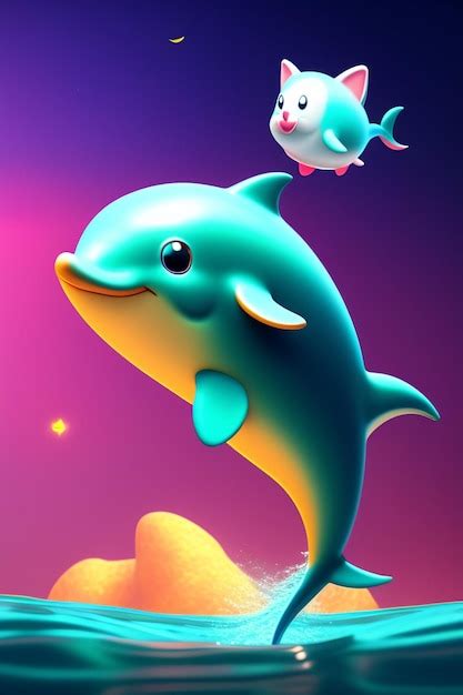 Premium AI Image | Beautiful Dolphin generated Ai