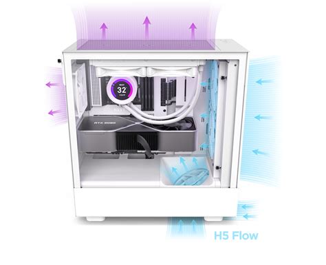 NZXT H5 Flow Compact Mid-Tower Airflow Case (Black), 49% OFF