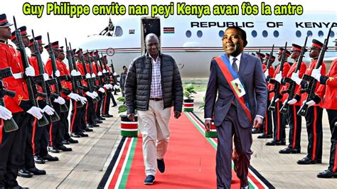 Juin Prezidan Kenya Voye L T Envitasyon Pou Guy Philippe Antre