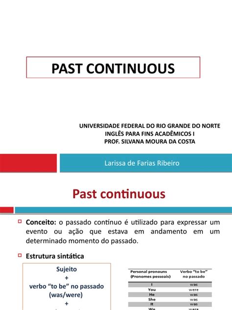 Estrutura Do Past Continuous - Estrutura e Uso do Past Continuous | PDF | Idiomas