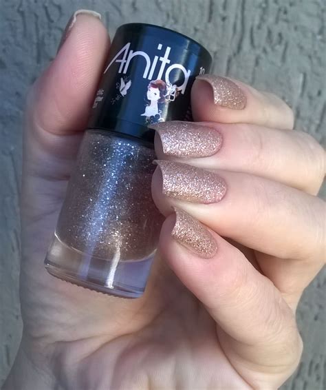 Cantinho das Cores By Rita Guizelini Esmalte Anita Chic Glitter 331 coleção seis tons de Nude