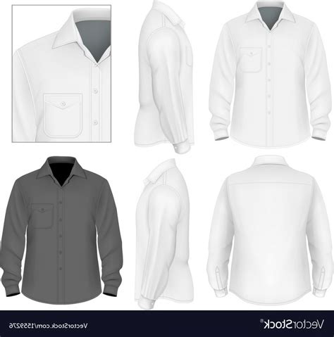 Button Down Shirt Vector At Collection Of Button Down