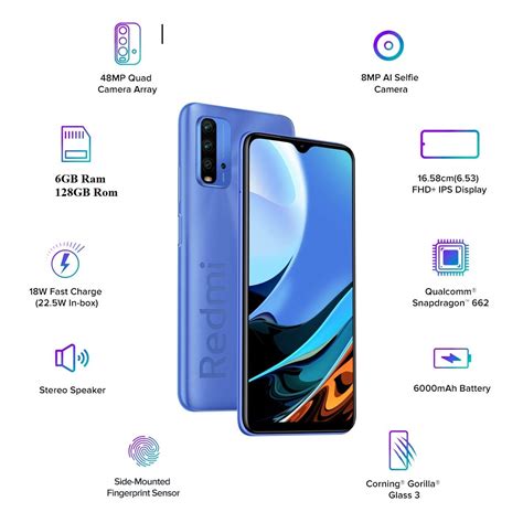 Buy Redmi 9 Power Blazing Blue 128 Gb 6 Gb Ram Online ₹14999