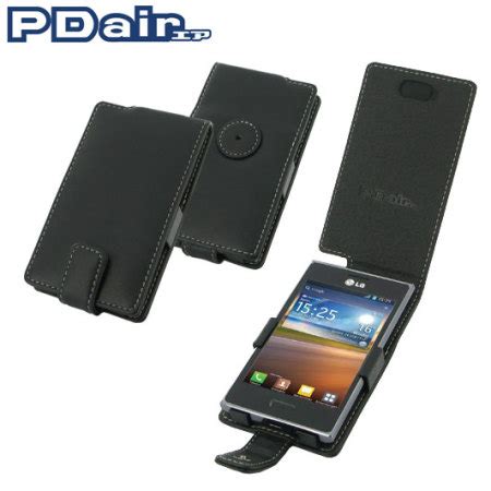 PDair LG Optimus L5 Leather Flip Case Black