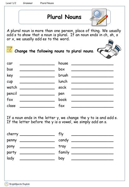 Free Plural Nouns Worksheet Download Free Plural Nouns Worksheet Png