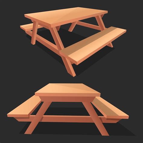 Mesa De Picnic Vector Premium