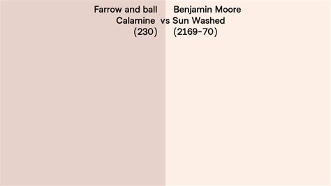 Farrow And Ball Calamine 230 Vs Benjamin Moore Sun Washed 2169 70