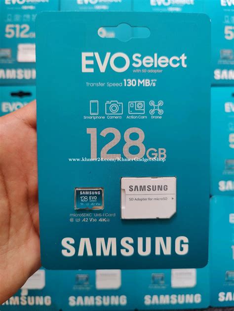 SAMSUNG EVO Select Micro SD Memory Card Adapter 128GB Price 27 00