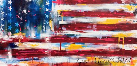 American Flag ABSTRACT Painting ABSTRACT EXPRESSIONISM