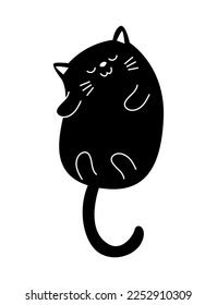 White Cat Doodle Cute White Pussy Stock Vector Royalty Free Shutterstock